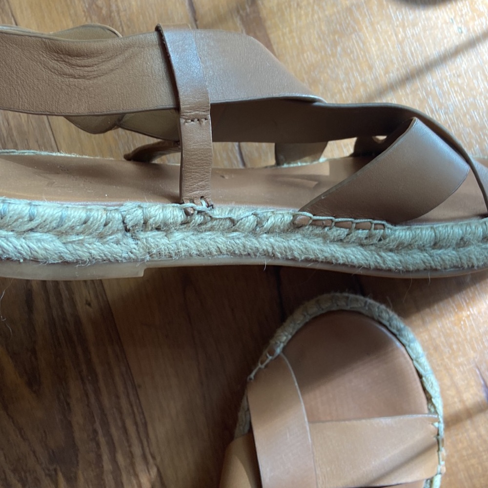 Marc Fisher Size 7.5 Camel Colored Espadrille San… - image 6